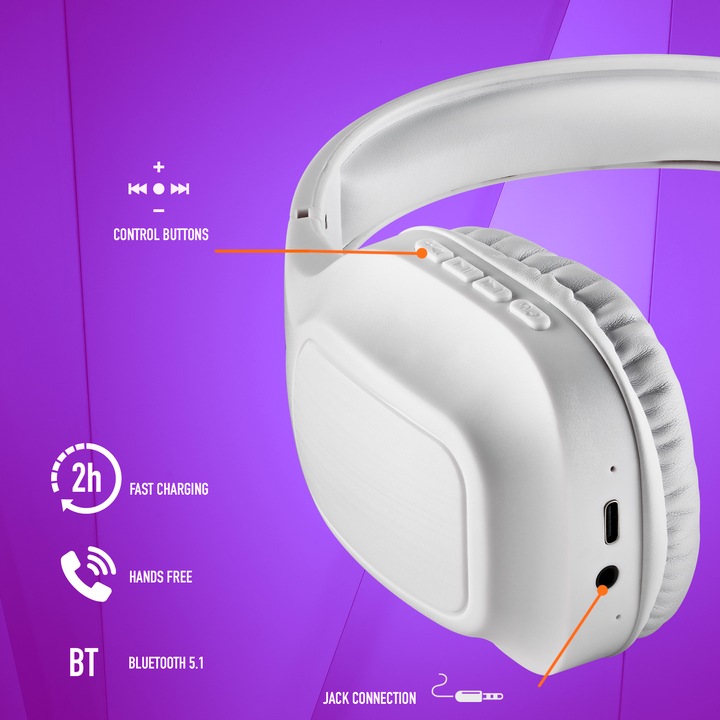 Produktbild NGS Artica wrath white (10 h, Kabelgebunden, Kabellos)