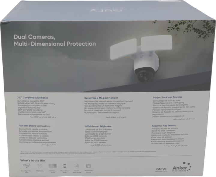 Actual product image eufy Floodlight Cam E340 (3072 x 1620 pixels)