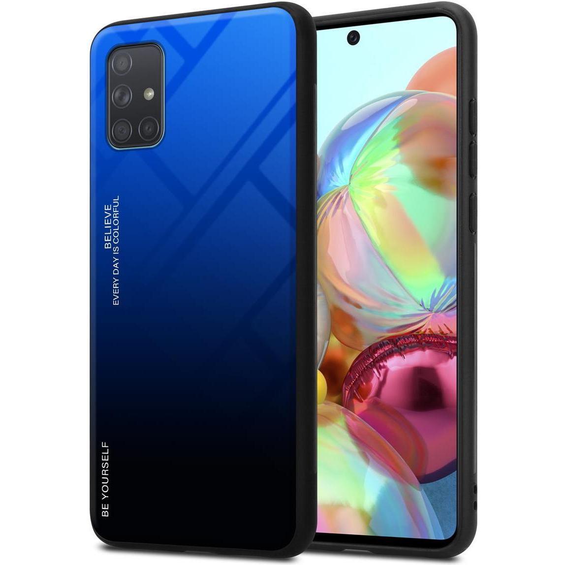 Thumbnail - Cadorabo TPU 2 Farben Glas Cover (Samsung Galaxy A71), Smartphone Hülle, Schwarz