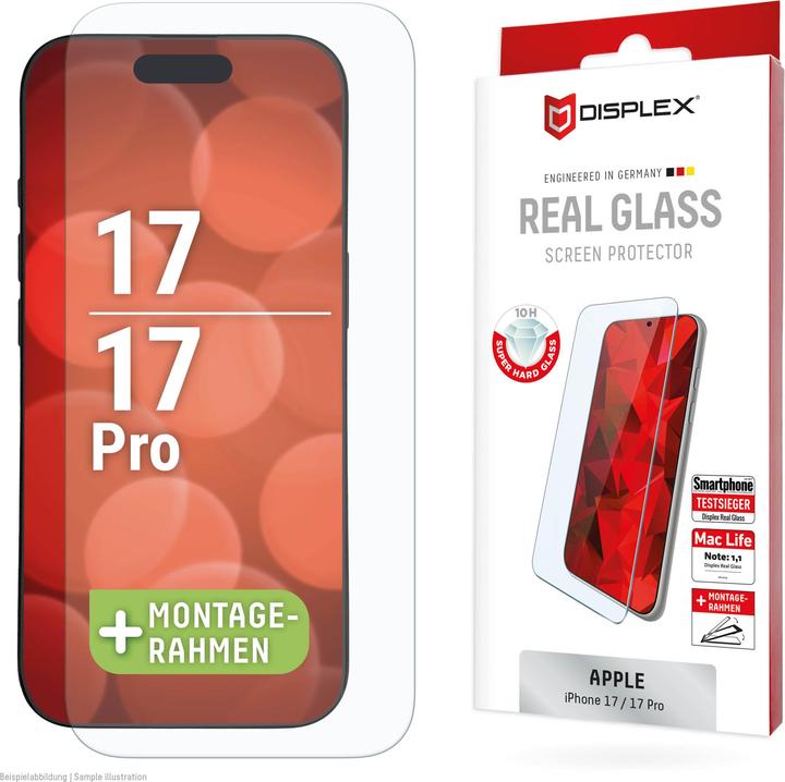 Displex Real Glass (1 Stück, Apple iPhone 17, Apple iPhone 17 Pro)