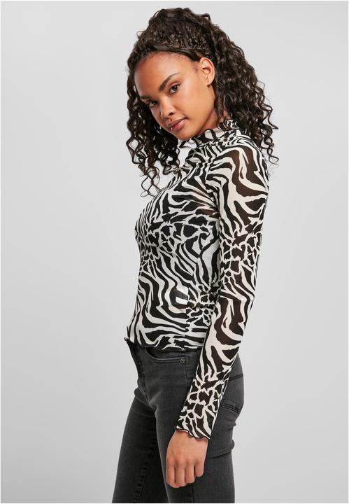 Immagine prodotto Urban Classics Donna AOP Mesh Turtleneck Longsleeve (3XL)