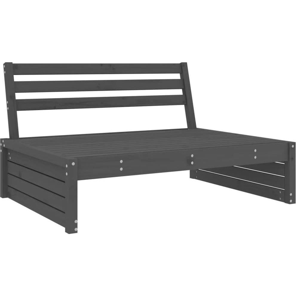 VidaXL, Gartenlounge, Garten-Mittelsofa Grau 120x80 cm Massivholz Kiefer,Farbe