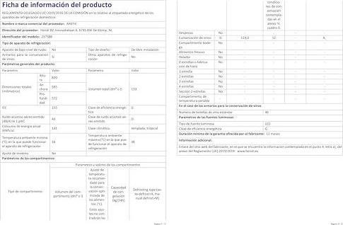 Immagine prodotto Hendi Frigorifero per vini