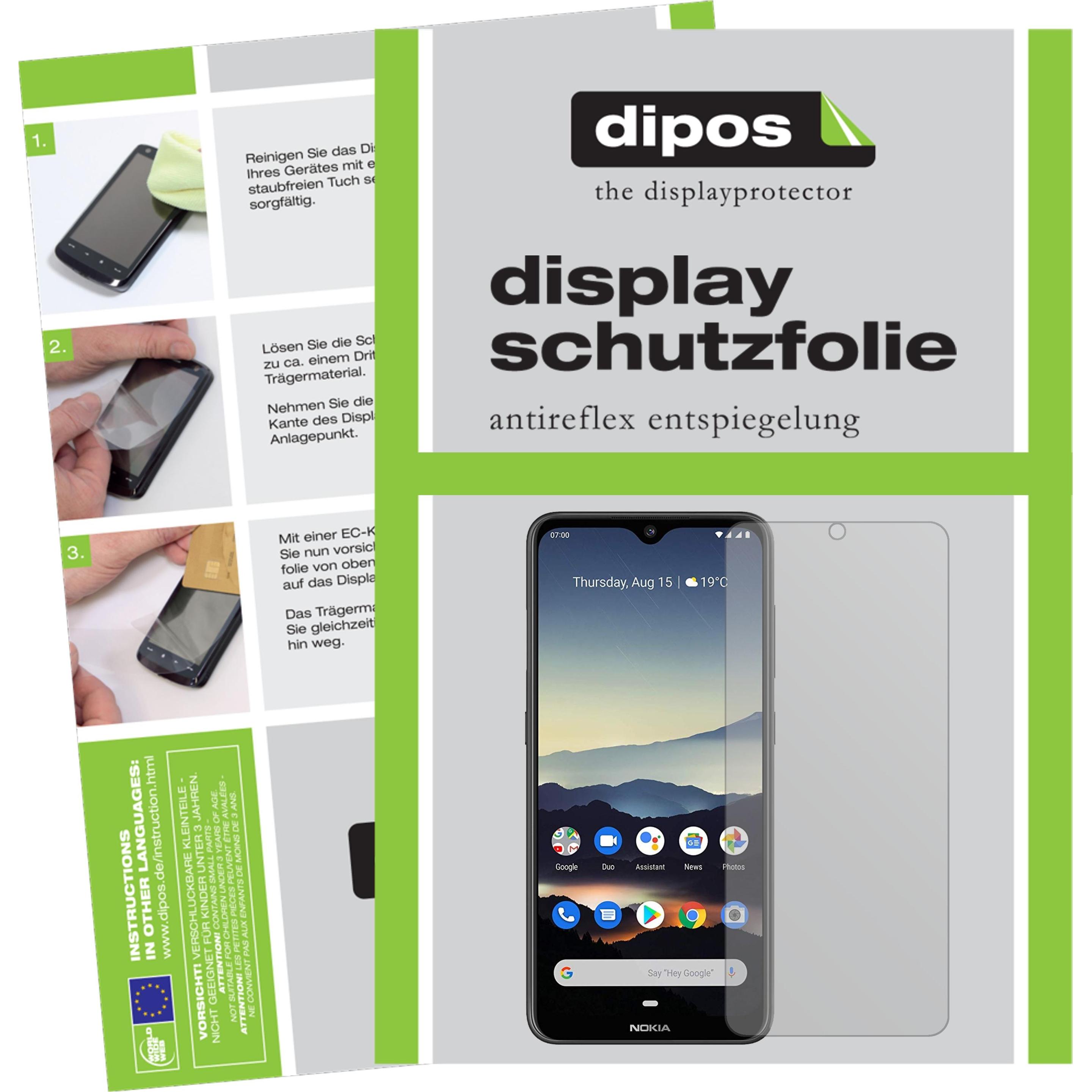 Dipos Displayschutzfolie Antireflex (4 Stück, Nokia 7.2), Smartphone Schutzfolie, Transparent