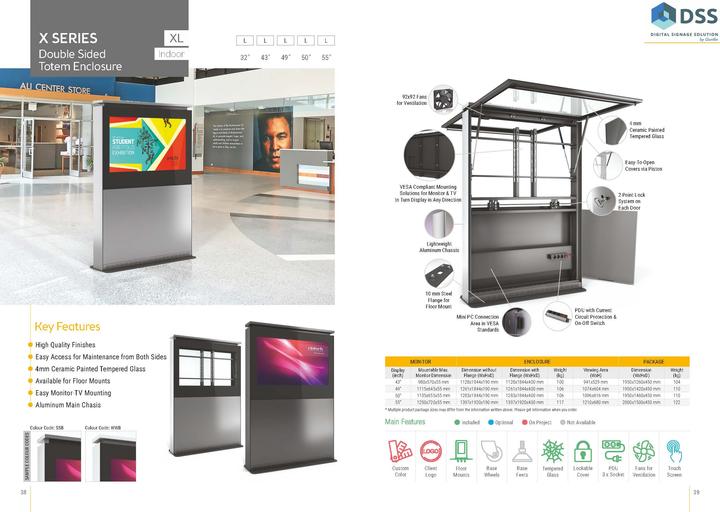 Immagine prodotto DSS Paesaggio Stele indoor, schermo 50", nero