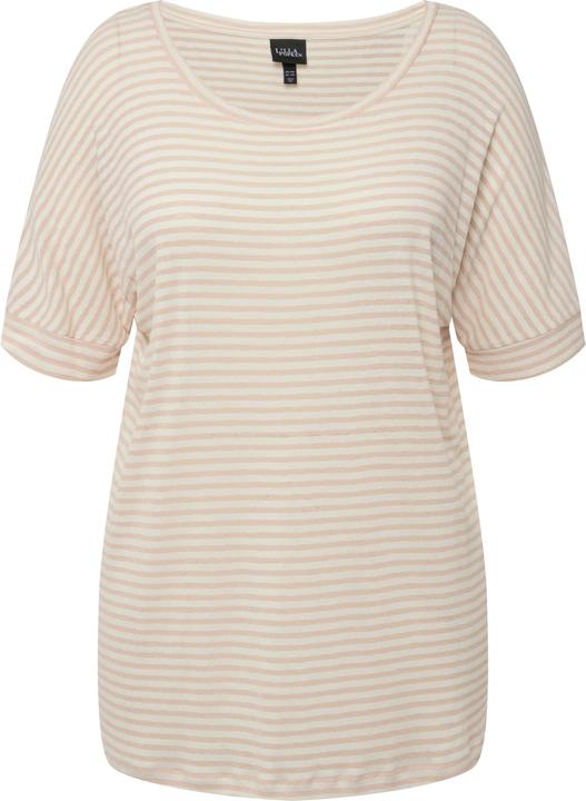 Immagine prodotto Ulla Popken T-shirt dal taglio oversize con righe, scollo a girocollo e mezze maniche (42, 44)