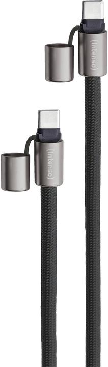 Produktbild Intenso Handykette als Lade- + Datenkabel USB-C bis 1,65m schwarz (1.65 m, USB 2.0, 60 W)