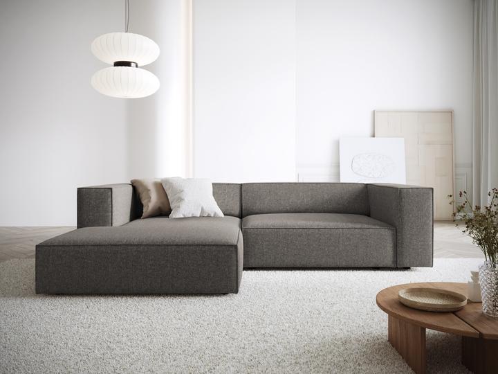 Actual product image Cosmopolitan Design Left Corner Sofa, "Arendal", 3 Seats, Grey, 224x166x70 Made in Europe (Corner sofa)