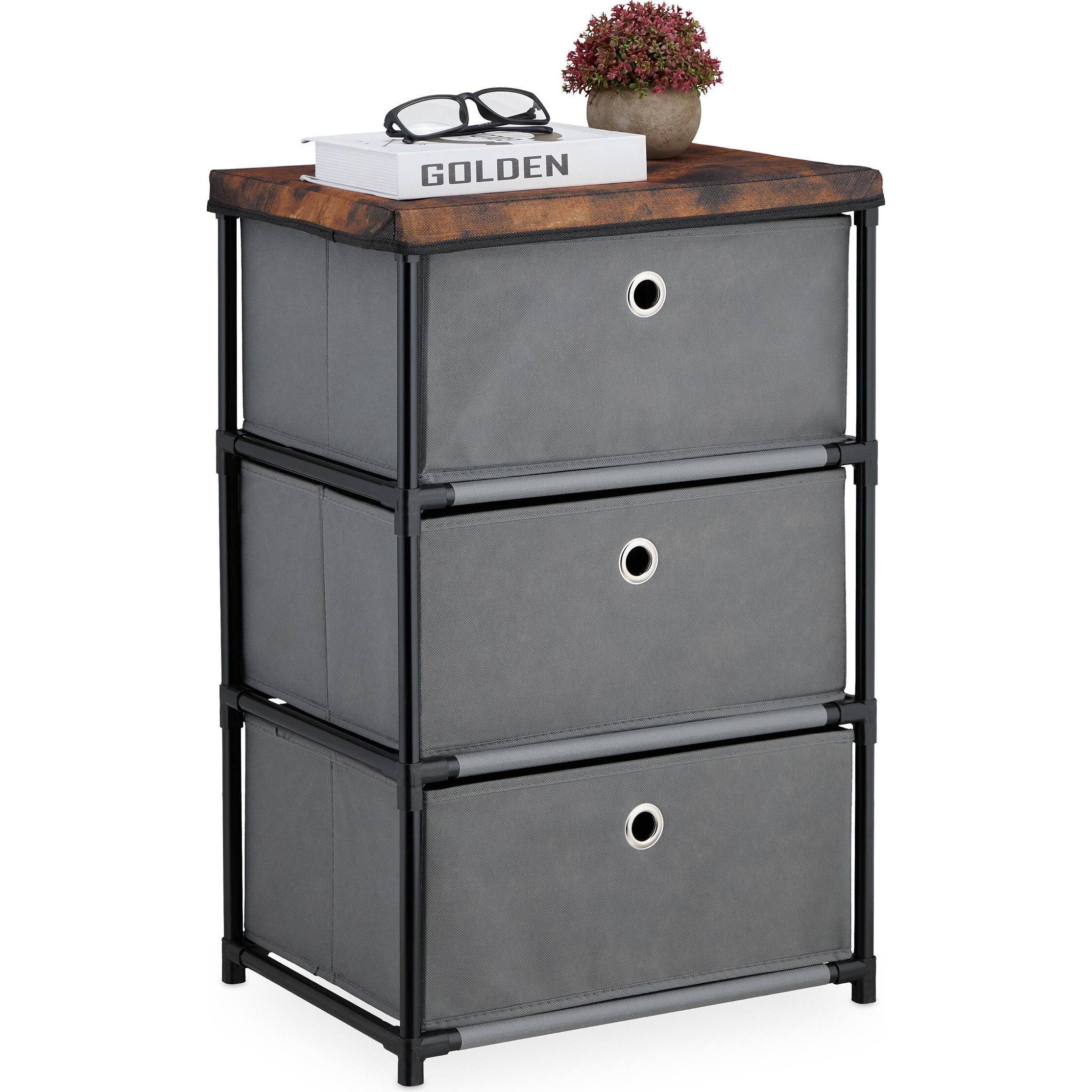 Relaxdays, Kommode + Sideboard, Kommode (43 x 33 x 65 cm)