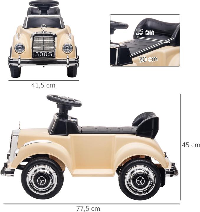 Actual product image Aiyaplay Rutschauto Kunststoff, Metall Beige