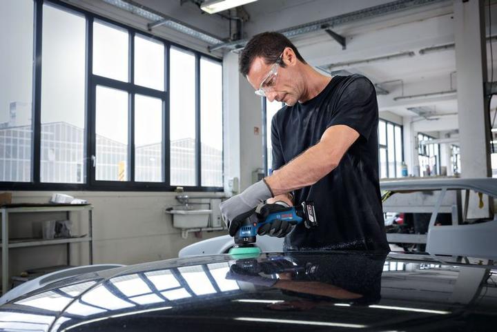 Productafbeelding Bosch Professional 12V System Akku-Polierer GPX 12V-77 (inkl. montiertem 77 mm Klett-Stützteller, 77 (Excentrische polijstmachine)