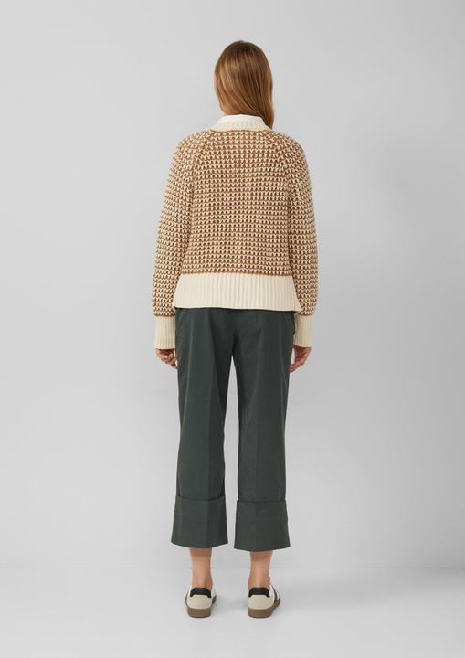 Produktbild s.Oliver Strickjacke Gemusterte Strickjacke mit Raglanärmeln im Relaxed Fit (48)