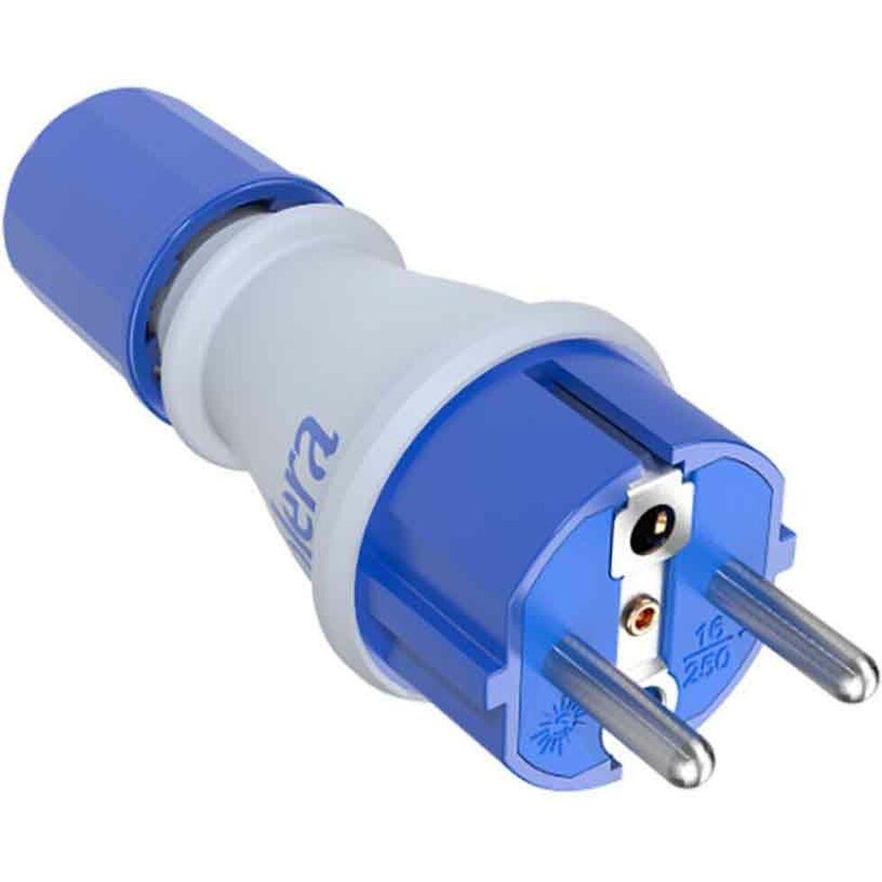 Solera, Spina + Connettore, Stecker 706tkb Blau Weiss 250 V 16 A