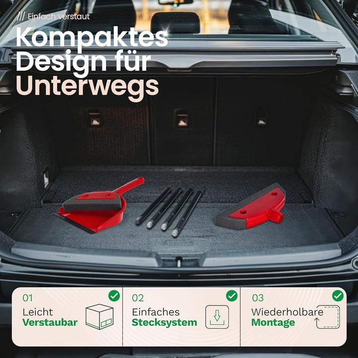 Produktbild Novaliv 4X Schaumstoffbesen mit Stiel zum Stecken Auto & Abzieher Friseurbesen Gummi Noppenbesen Hun (1 Stk.)