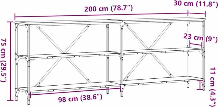 Image du produit vidaXL Konsolentisch (200 x 30 x 75 cm)