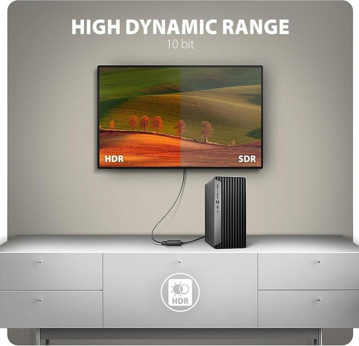 Actual product image Axagon RVD-HI20N DP > HDMI adapter, 4K/60Hz (HDMI, 15 cm)