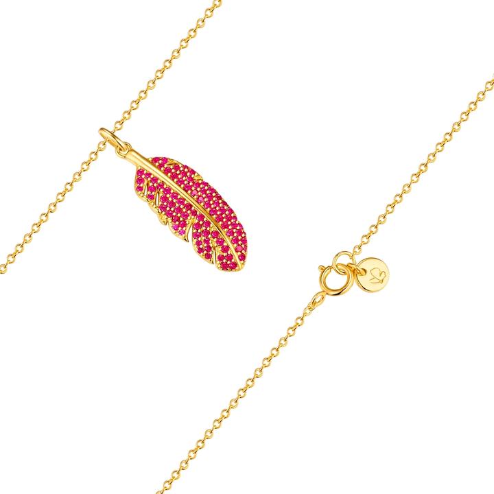 Immagine prodotto Glanzstücke München Collana da donna con piume in argento - 35052 (Argento, 50 cm)