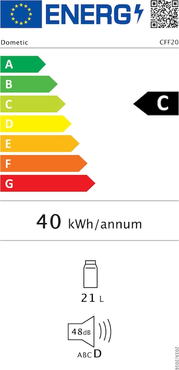 Energy Label Dometic CFF 20 (21 l)