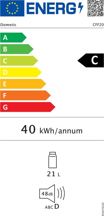 Label énergétique Dometic CFF 20 (21 l)