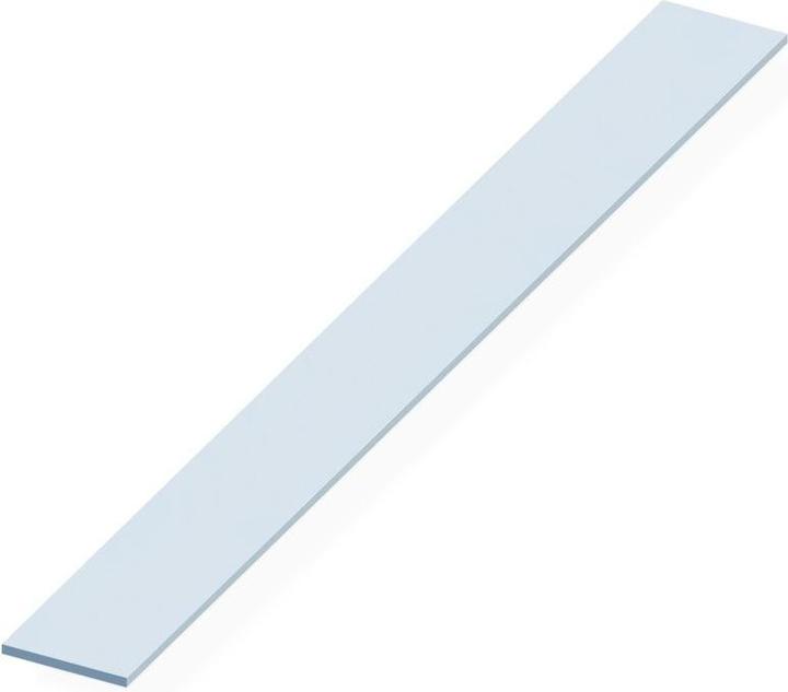 Abus Flachstange, glatt, ungelocht, L1000mm, B15mm, S2mm, Aluminium silber eloxiert