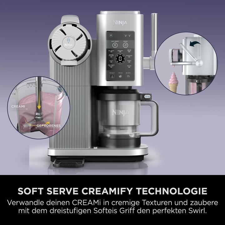 Actual product image Ninja Soft ice cream & ice cream maker Swirl by CREAMi 13-in-1 Space Gray
