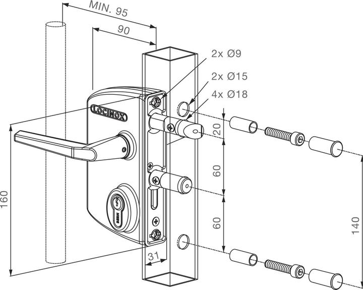 Produktbild Locinox Gartentorschloss (1 Stk.)