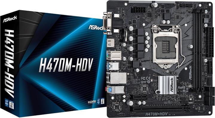 Produktbild AsRock H470M-HDV (LGA 1200, Intel H470, mATX)