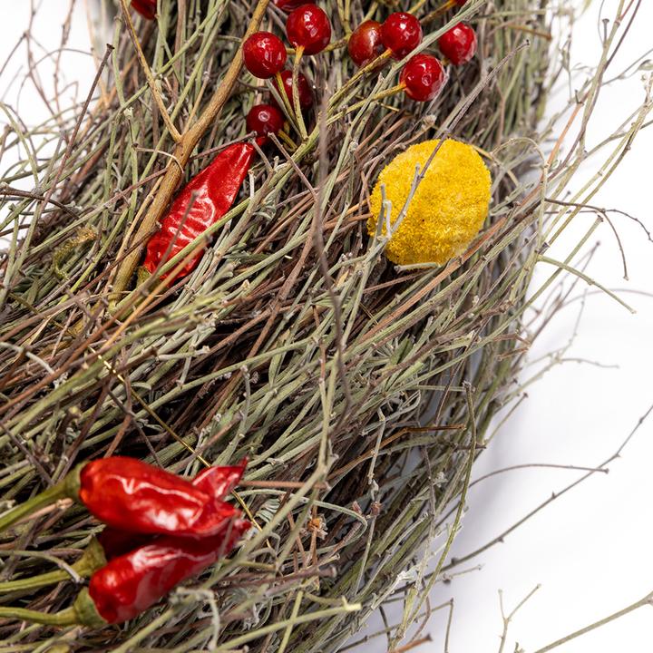 Image du produit VEG and the City Adventskranz mit Feldthymian - Kerzen Weinrot (30 cm)