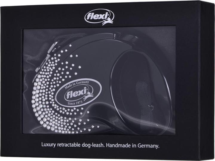 Produktbild Flexi Glam Splash Crystal with Swarovski crystals M - Hund Rückziehbare Leine - 5 m - Schwarz (M, Hund, Allgemein)