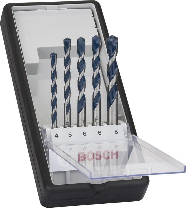 Bosch Professional Zubehör 5-piece CYL-5 concrete drill bit set, Robust Line, 4-8 mm (4.00 mm, Ø 8.0 mm, 6.0 mm, 5.0 mm)