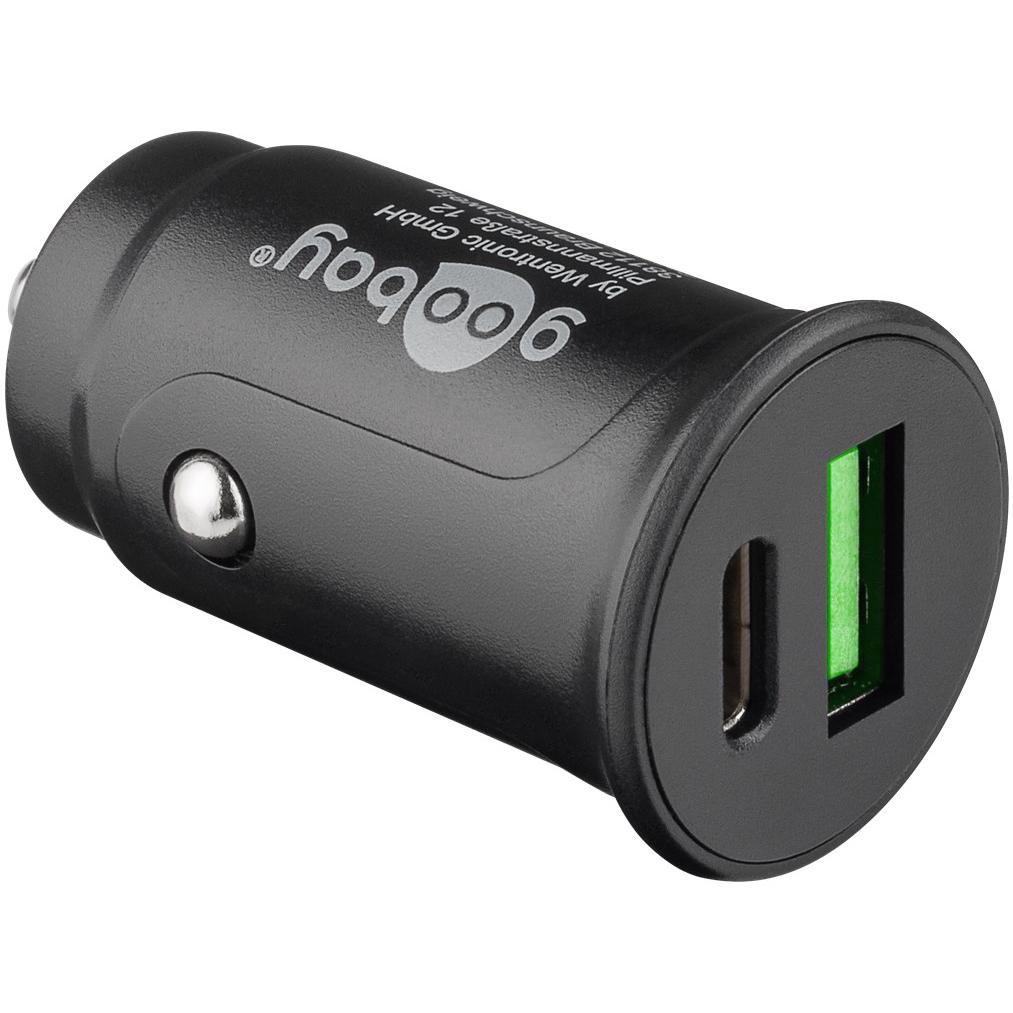 Goobay Dual-USB Auto-Schnellladeset Lightning 27 W, Auto Adapter