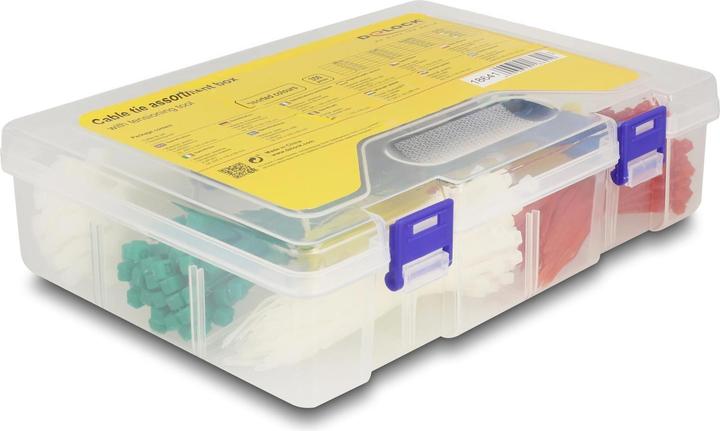 Produktbild Delock Kabelbinder Sortimentsbox mit Spannwerkzeug 350-teilig farbig (Kunststoffkabelbinder, 200 mm, 350 Stk.)