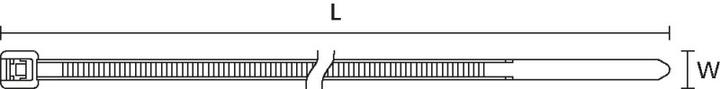 Actual product image HellermannTyton Cable tie 205x47 (Plastic cable ties, 205 mm, 100 pcs.)