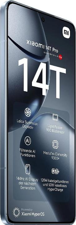 Actual product image Xiaomi 14T Pro (512 GB, Titan Blue, 6.67", Dual SIM, 5G)