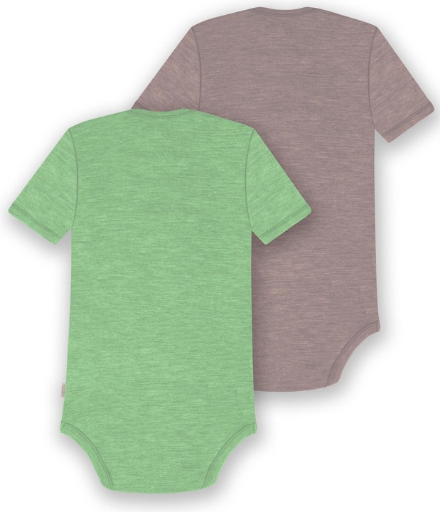 Produktbild Normani 2er Set Baby Merino Body Kurzarm „Tauranga" - 9297 (86)