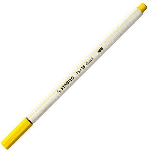 Image du produit STABILO Pen 68 brush Stylo feutre Premium (Jaune, 1 x)
