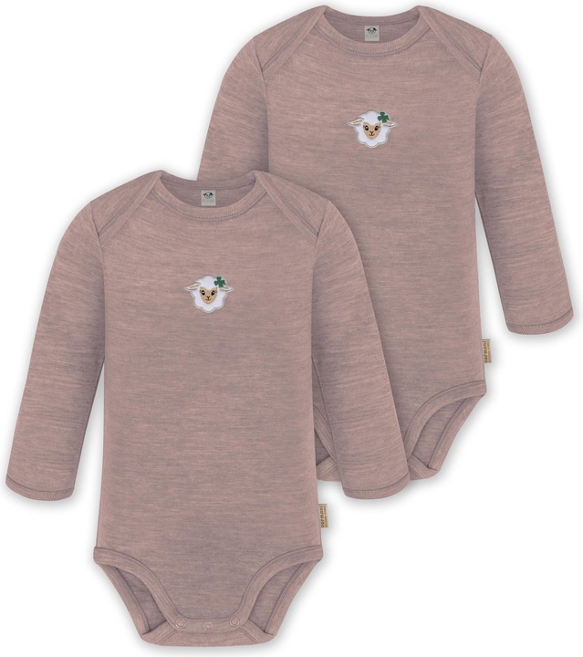 Normani 2er Pack Baby Merino Body Langarm „Auckland" - 9369