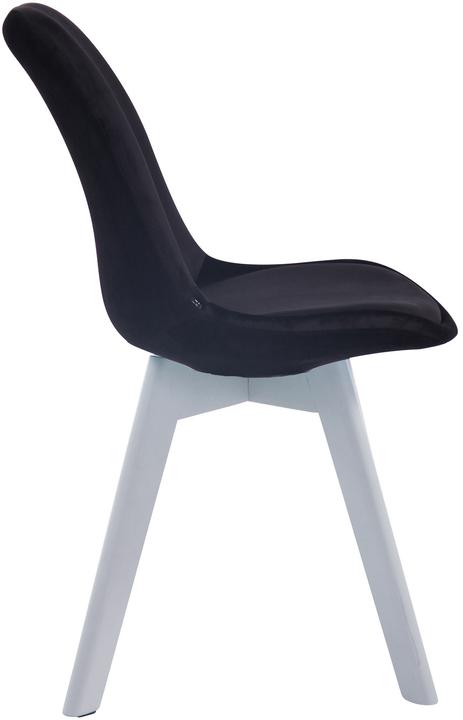 Image du produit CLP Chaise visiteur Borneo V2 velours blanc, noir