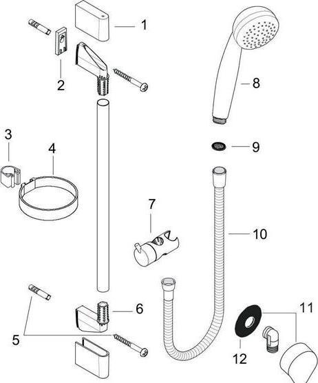 Image du produit hansgrohe Support de douche CROMETTA 85 GREEN MONO Barre de douche Unica'Crometta 650mm chrome