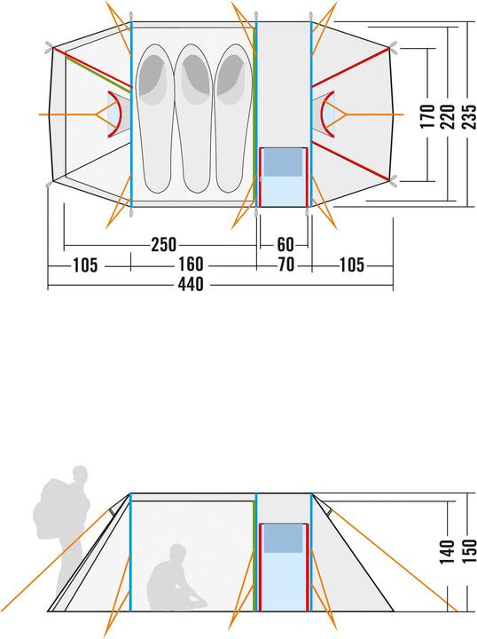 Actual product image Tatonka Alaska 3 DLX Tent (Tunnel tent, 5.90 kg, 3 persons)
