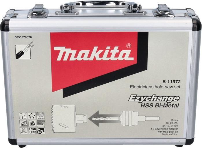 Image du produit Makita EZYchange BIM Scies cloches d'électricien Set 8 pcs. 16 - 51 mm Bi-Métal ( B-11972 ) (16 - 51 mm)