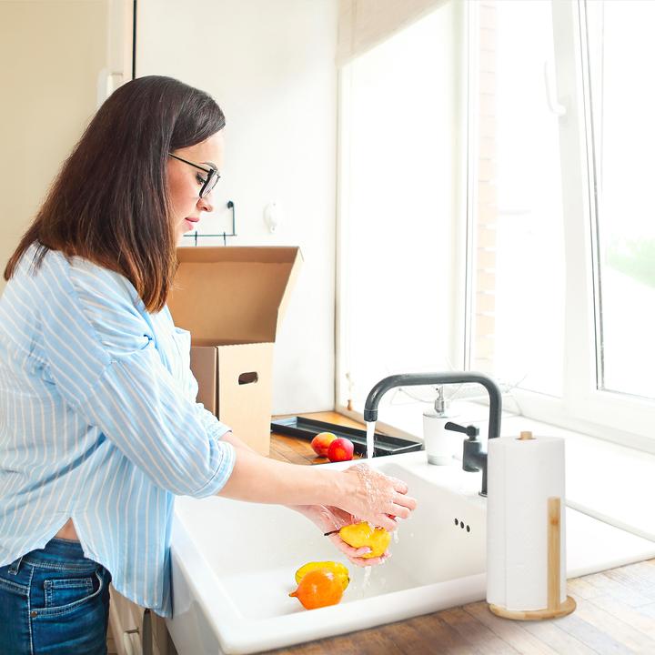Actual product image Relaxdays Kitchen roll holder