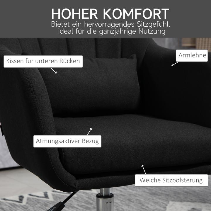 Produktbild Homcom Sessel Polyester Schwarz