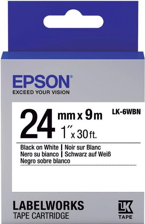 Epson Label Cassette Lk-6wbn (2.40 cm, White)