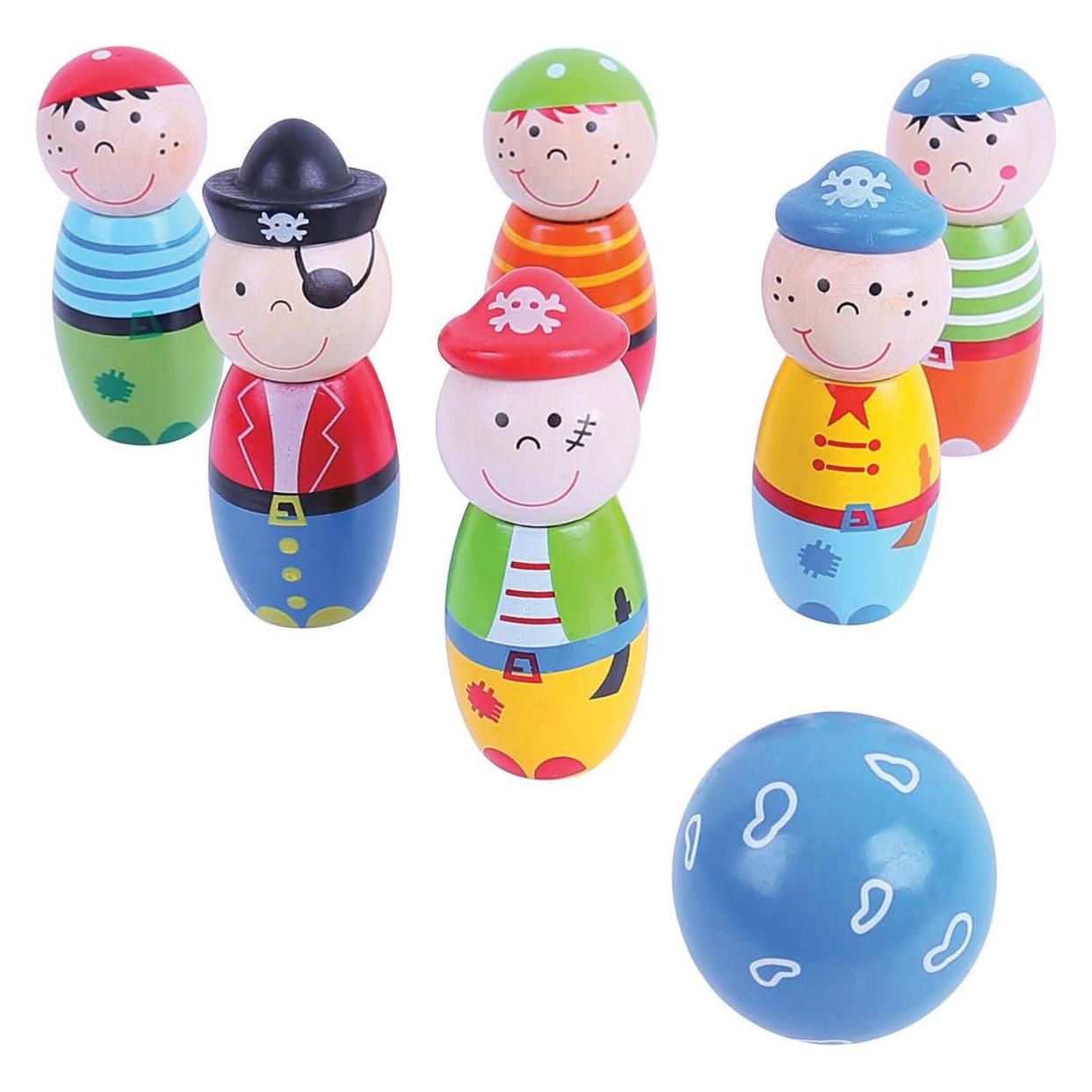 Bigjigs Houten Kegel Set Piraten