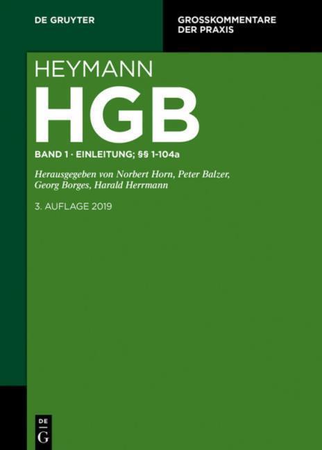 Produktbild Erstes Buch. Einleitung §§ 1-104a (Deutsch, 2019)