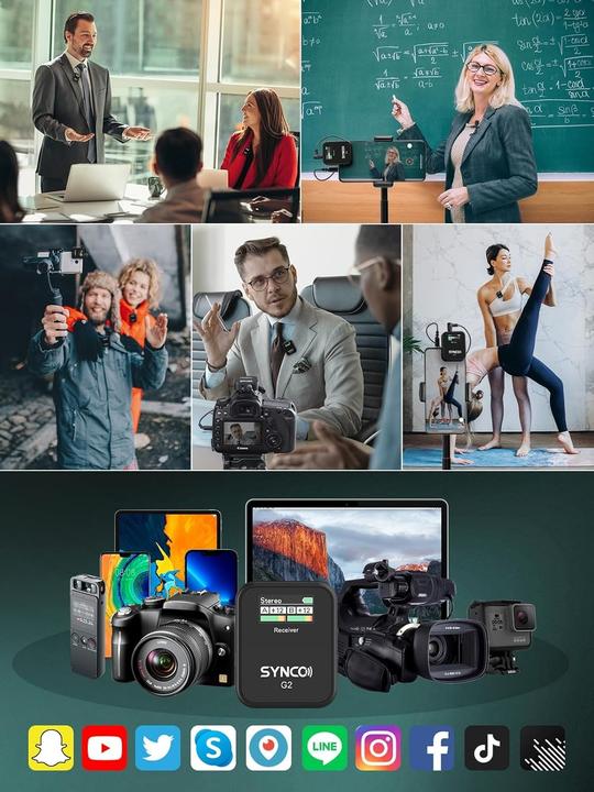 Actual product image Synco Lavalier Microphone Wireless G2 A2