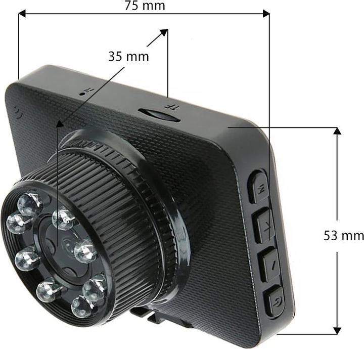 Actual product image Manta Wideorejestrator DVR302H HD (Built-in display, GPS receiver, Wi-Fi, Accelerometer, Night vision, Bluetooth, Rechargeable battery, HD)