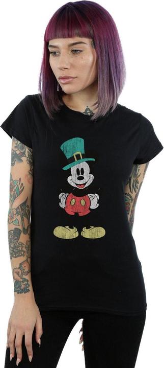 Actual product image Disney Womens/Ladies Mickey Mouse Leprechaun Hat Cotton T-Shirt (M)