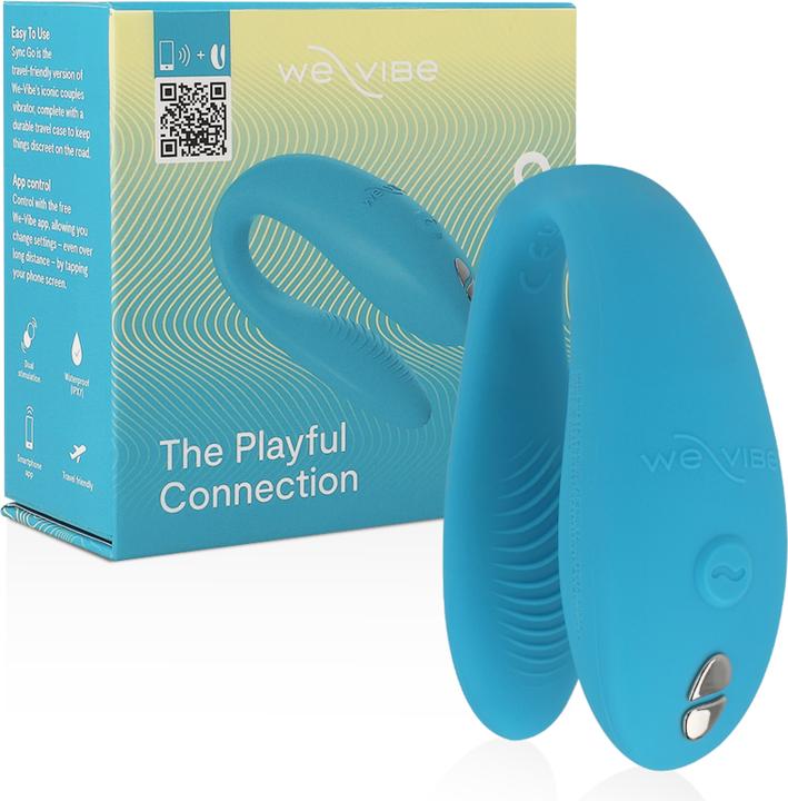 Actual product image We-Vibe Sync Go Remote Control Rechargeable Clitoral and G-Spot Vibrator (Blue)